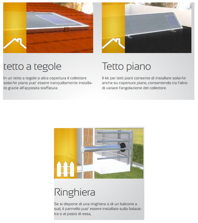 installazione pannello aria