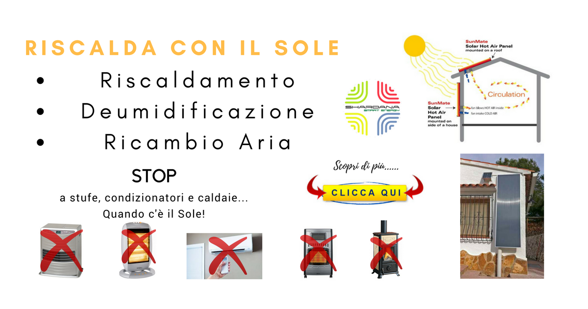 Pannello solare aria calda